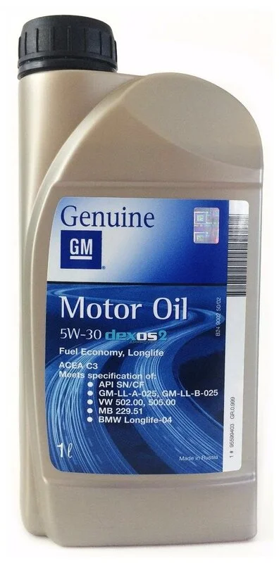 General Motors Motor Oil Dexos 2 1л